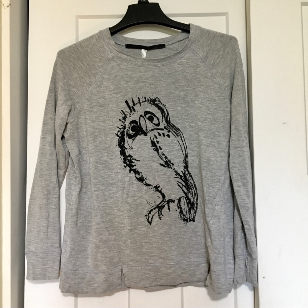Kensie Grey Owl Sweater